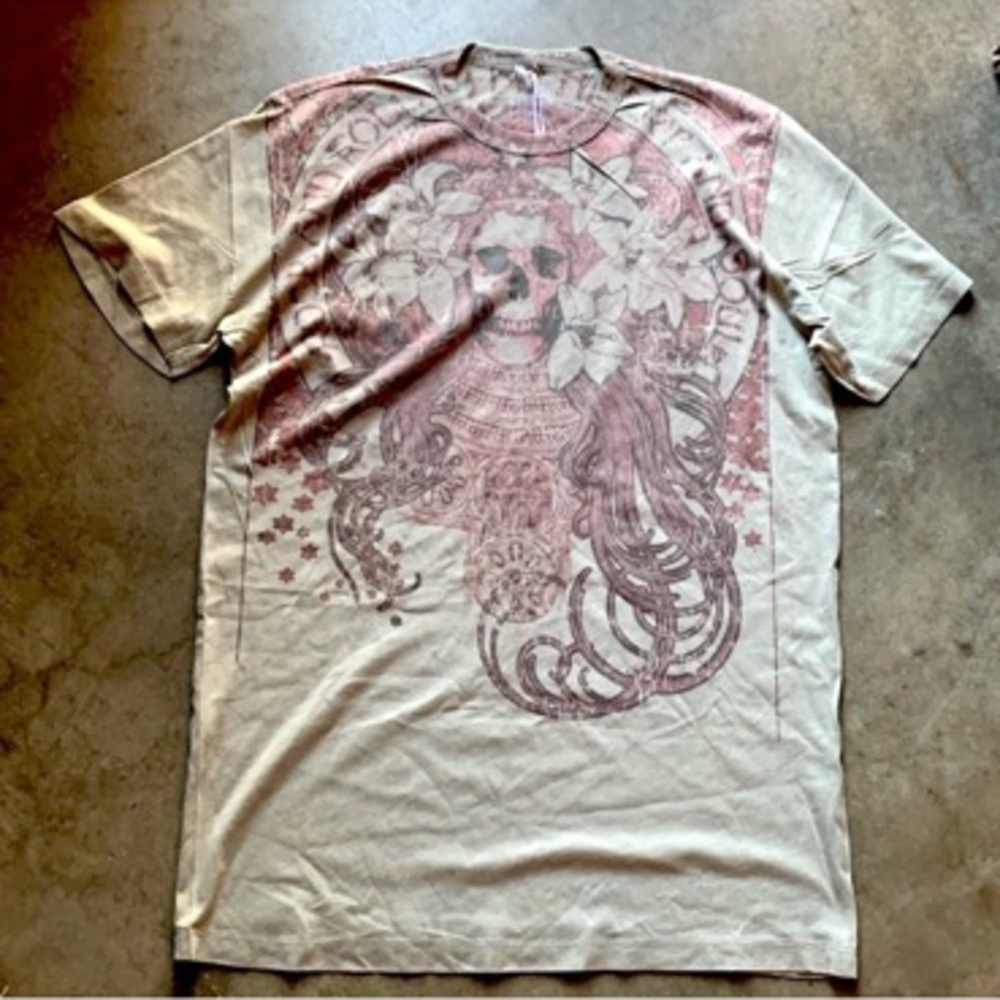 Alexander Wang Beige and Red Graphic Tee